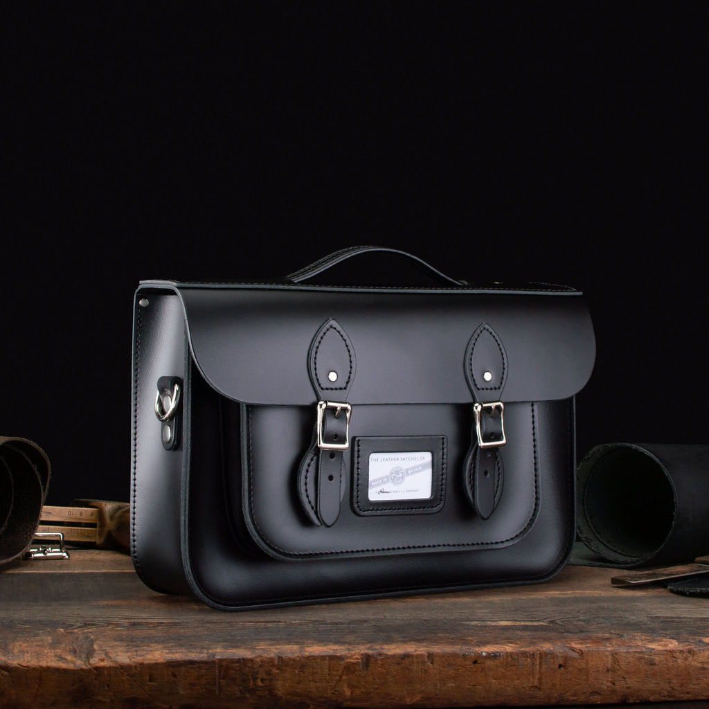 14-inch Leather Briefcase Satchel